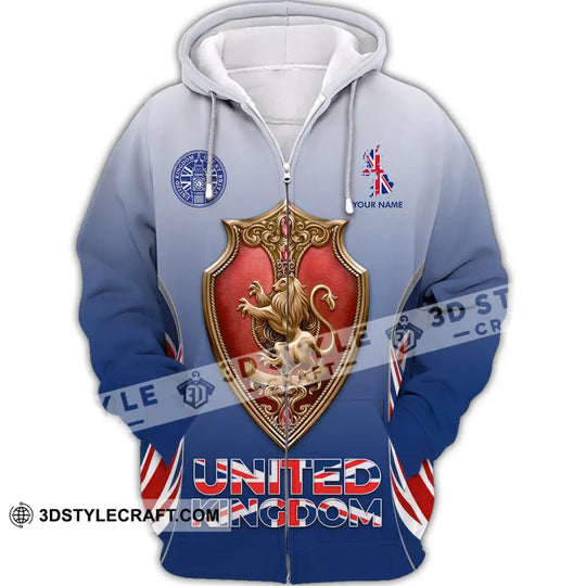Unisex Shirt - Custom United Kingdom 3D Shirt style option 2