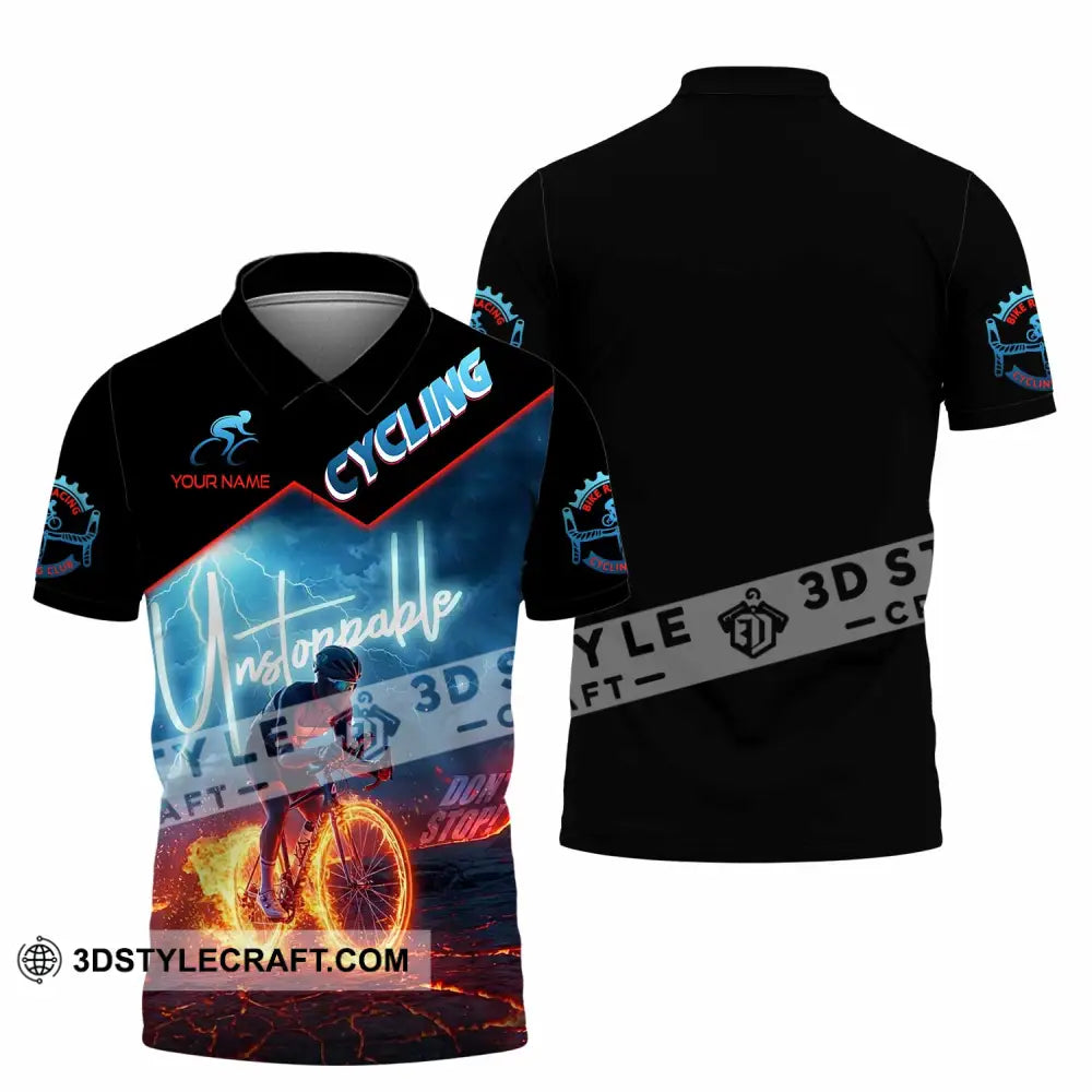 Unisex Shirt - Custom Unstoppable Cycling 3D Shirt Polo Shirt / S T-shirt