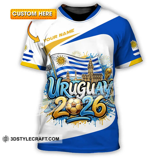 Unisex Shirt - Custom Uruguay World Cup 2026 3D Shirt style option 1
