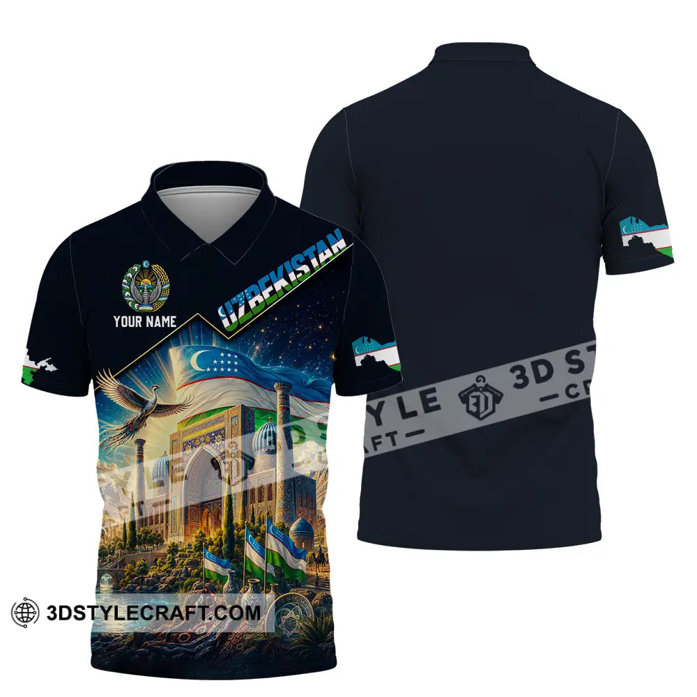 Unisex Shirt - Custom Uzbekistan Shirt - Polo Shirt / S - T-shirt