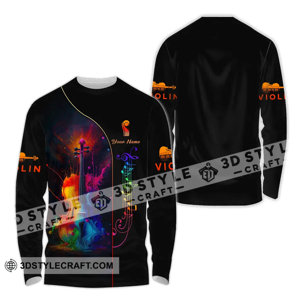 Unisex Shirt Custom Violin Lover Shirt Long Sleeve Shirt / S T shirt