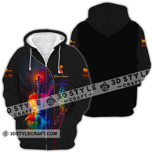 Unisex Shirt Custom Violin Lover Shirt Zipper Hoodie / S T shirt