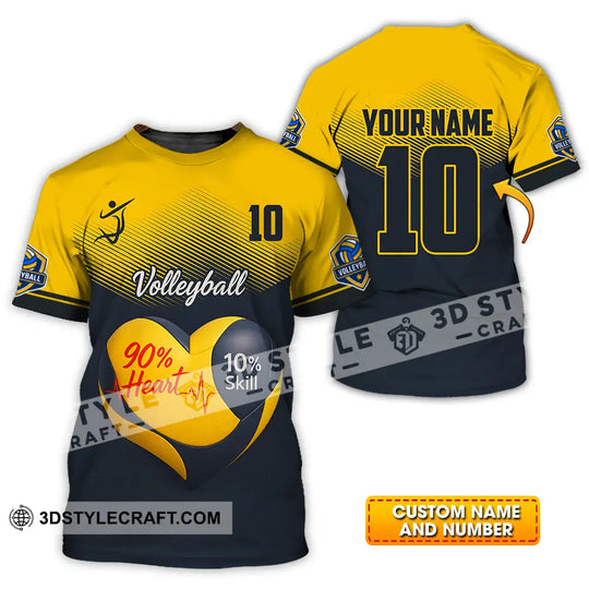 Unisex Shirt - Custom Volleyball 90% Heart 10% Skill Shirt style option 1