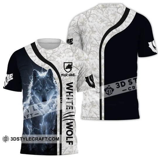 Unisex Shirt - Custom White Wolf 3D Shirt style option 2