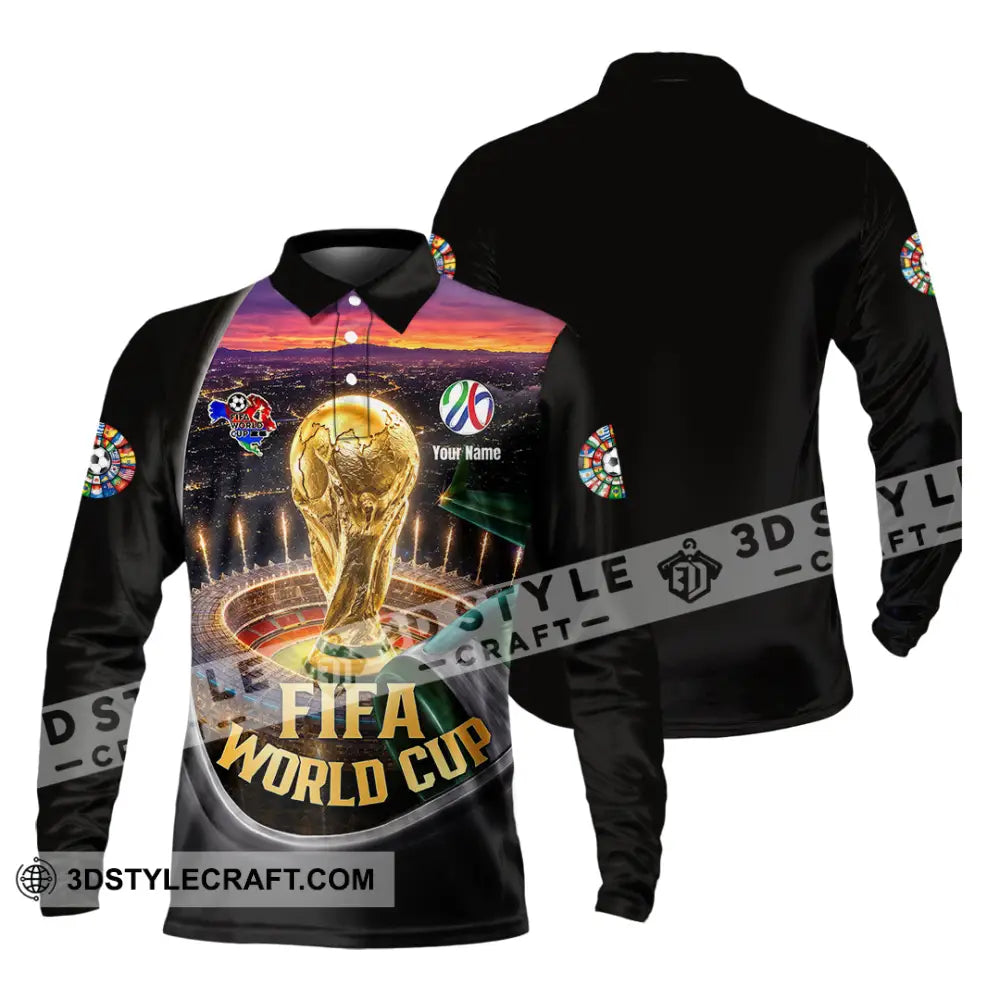 Unisex Shirt - Custom World Cup 2026 3D Shirt - Long Sleeve Polo / S - T-shirt