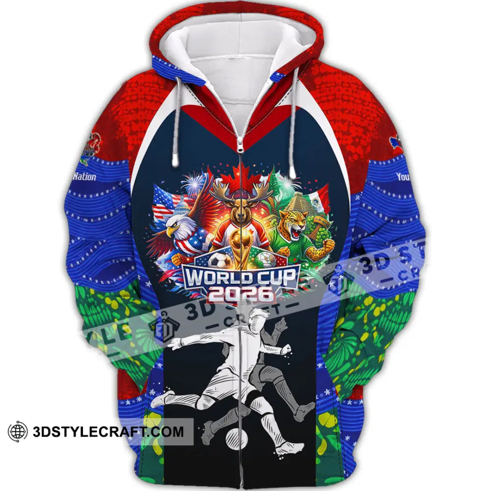 Unisex Shirt - Custom World Cup 2026 3D Shirt - Zipper Hoodie / S - T-shirt