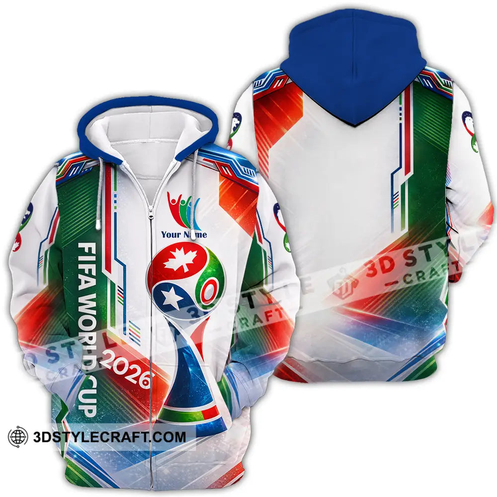 Unisex Shirt - Custom World Cup 2026 3D Shirt Zipper Hoodie / S T-shirt