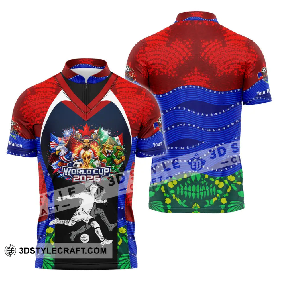 Unisex Shirt - Custom World Cup 2026 3D Shirt - Zipper Polo Shirt / S - T-shirt