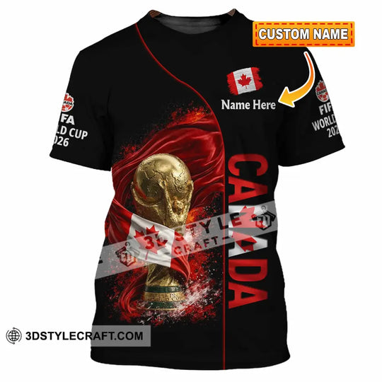 Unisex Shirt - Custom World Cup 2026 Canada 3D Shirt style option 1