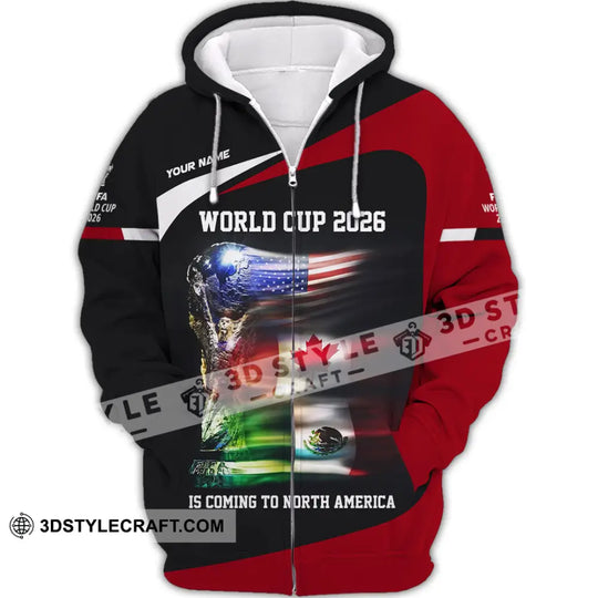 Unisex Shirt - Custom World Cup 2026 Is Coming To North America 3D Shirt style option 2