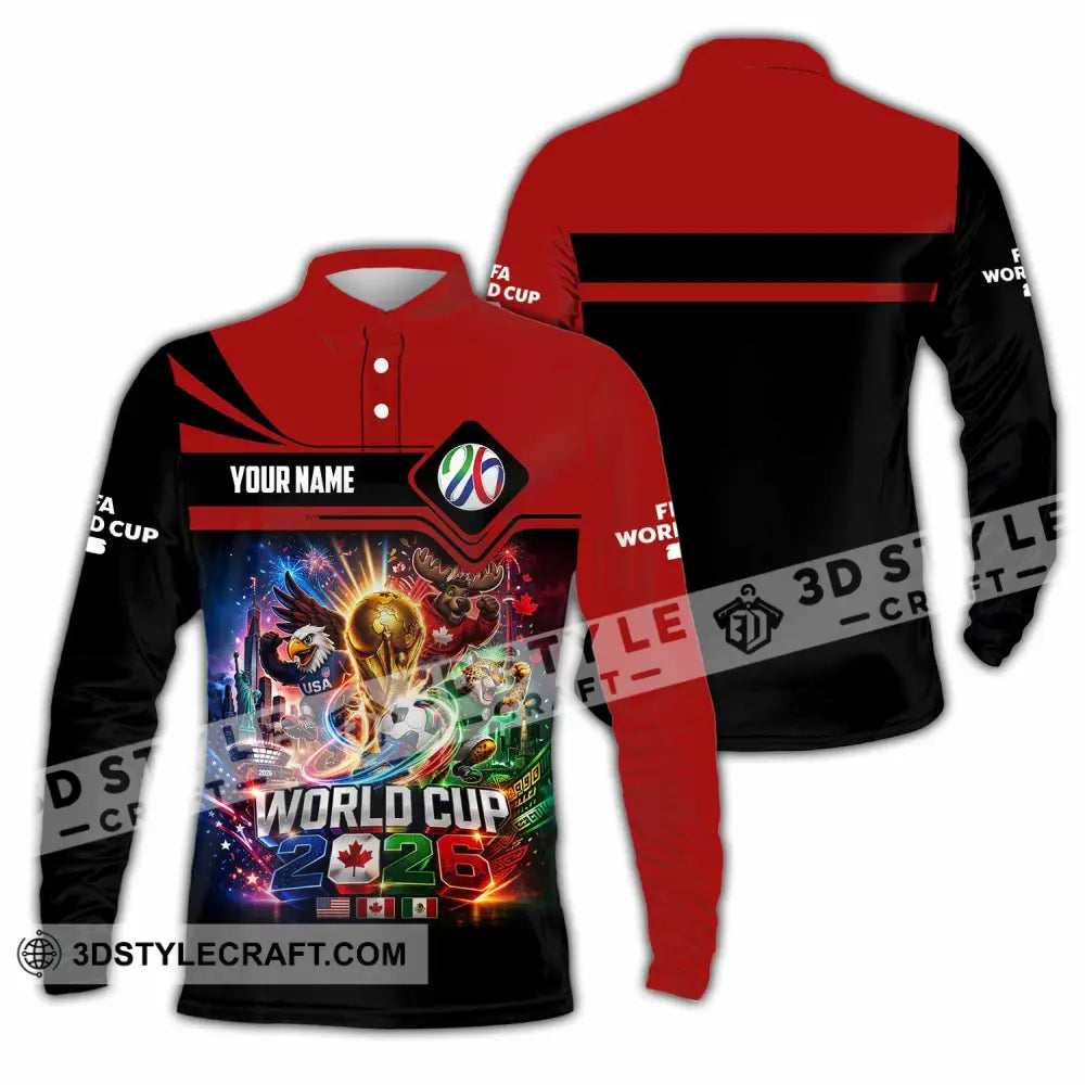 Unisex Shirt - Custom World Cup 2026 Shirt - Long Sleeve Polo / S - T-shirt