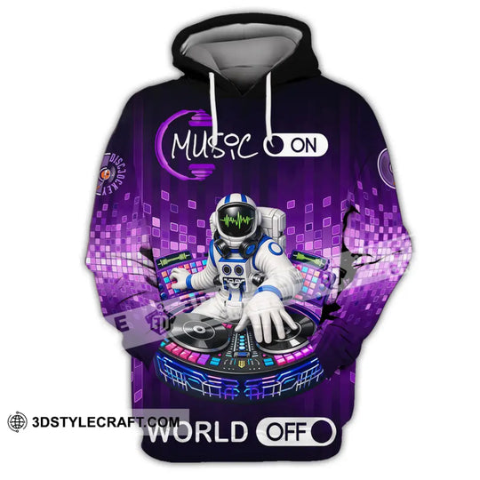 Unisex Shirt - Disc Jockey Music On World On 3D Shirt style option 3