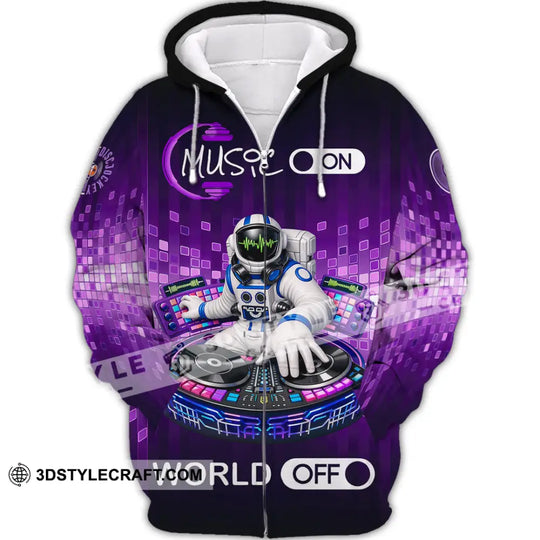 Unisex Shirt - Disc Jockey Music On World On 3D Shirt style option 2