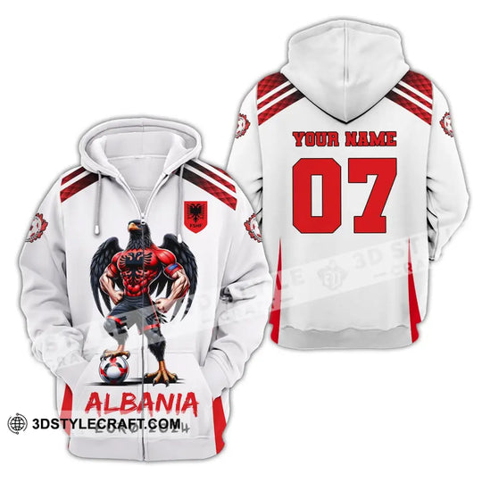Unisex Shirt, Euro 2024 Shirt, Custom Name and Number Albania Football Shirt, Albania Football Polo Long Sleeve Shirt style option 4