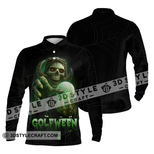 Unisex Shirt - Hello Darkness Skeleton, Funny Skull Golf, Golfween Halloween, Golf Player Shirt style option 3