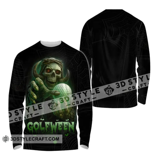 Unisex Shirt - Hello Darkness Skeleton, Funny Skull Golf, Golfween Halloween, Golf Player Shirt style option 4