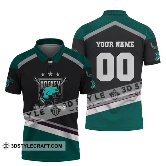 Unisex Shirt, Hockey Shirt, Custom Name T-Shirt, Hockey Polo, Gift for Hockey Player style option 4