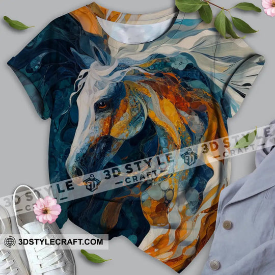 Unisex Shirt - Horse Funny Graphic Shirt style option 1