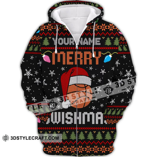 Unisex Shirt - Merry Swishmas Christmas Shirt Zipper Hoodie / S T-shirt