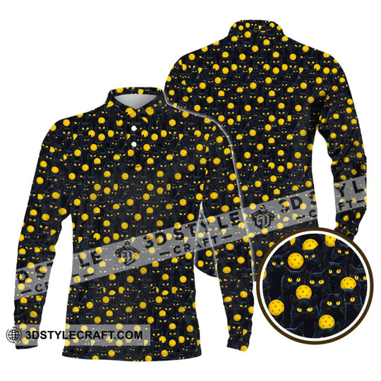 Unisex Shirt - Pickleball Halloween, Black Cat Shirt style option 4