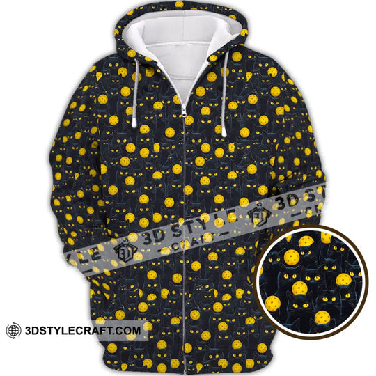 Unisex Shirt - Pickleball Halloween, Black Cat Shirt style option 2
