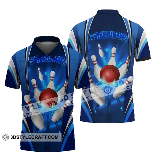 Unisex Shirt, Strike Bowling T-Shirt, Bowling Polo, Bowling Shirt, Shirt For Bowling Lovers style option 3