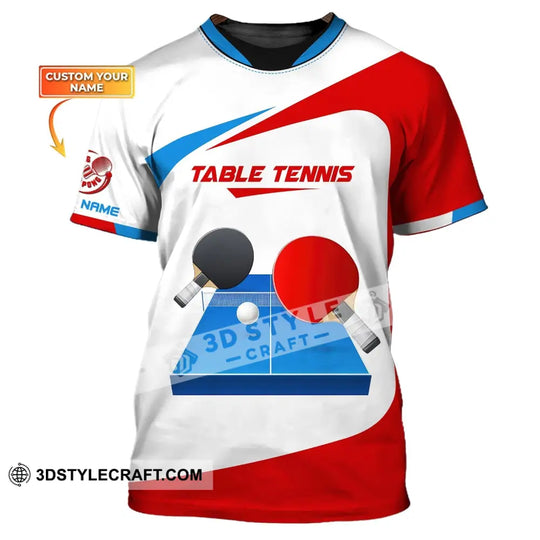 Unisex Shirt, Table Tennis Shirt, Custom Ping Pong T-Shirt, Gift for Table Tennis Player style option 1