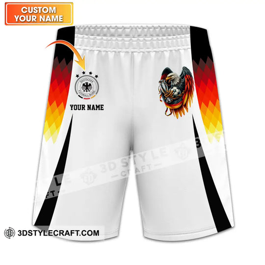Unisex Short Pants - Custom Name And Number Short Pants, Euro 2024 National Team, Germany Eagle Hugs The Ball style option 1
