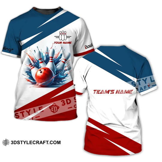 Unisex T-Shirt, Custom Name and Team Name Bowling T-Shirt, Bowling Club, Shirt For Bowling Lovers style option 2