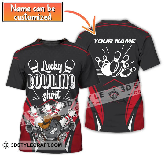 Unisex T-Shirt, Custom Name Bowling T-Shirt, Bowling Love, Shirt For Bowling Lovers style option 1