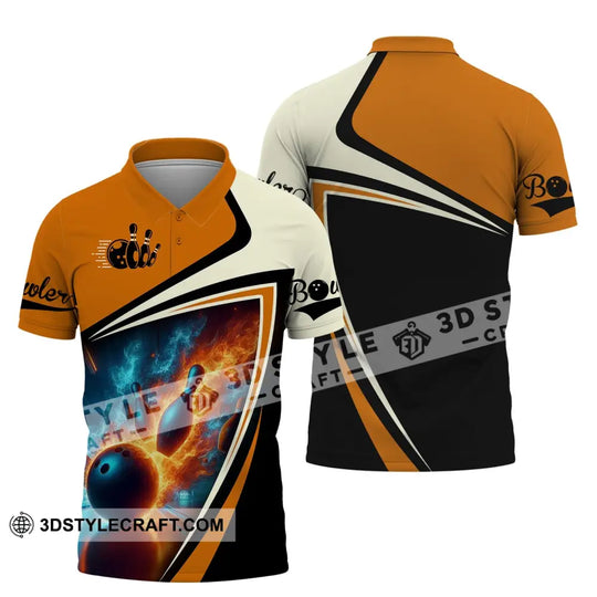 Unisex T-Shirt, Custom Name Bowling Polo Shirt, Bowler T-Shirt, Shirt For Bowling Lovers style option 4