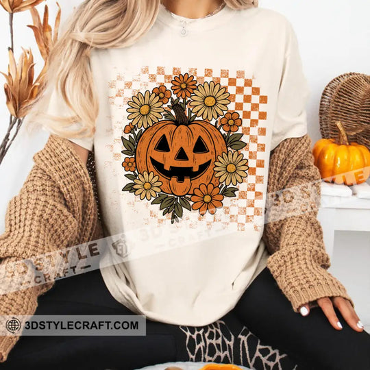 Unisex T-Shirt - Retro Halloween Ghost Pumpkin T-Shirt, Halloween Collectible Gift style option 4