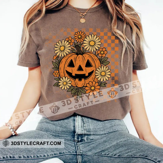 Unisex T-Shirt - Retro Halloween Ghost Pumpkin T-Shirt, Halloween Collectible Gift style option 3