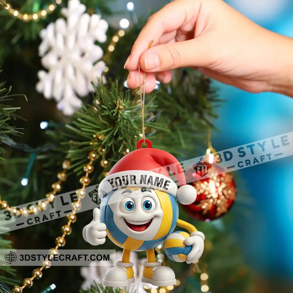 Volleyball Christmas Home Decor Christmas Ornament Personalized Ornament Ornament