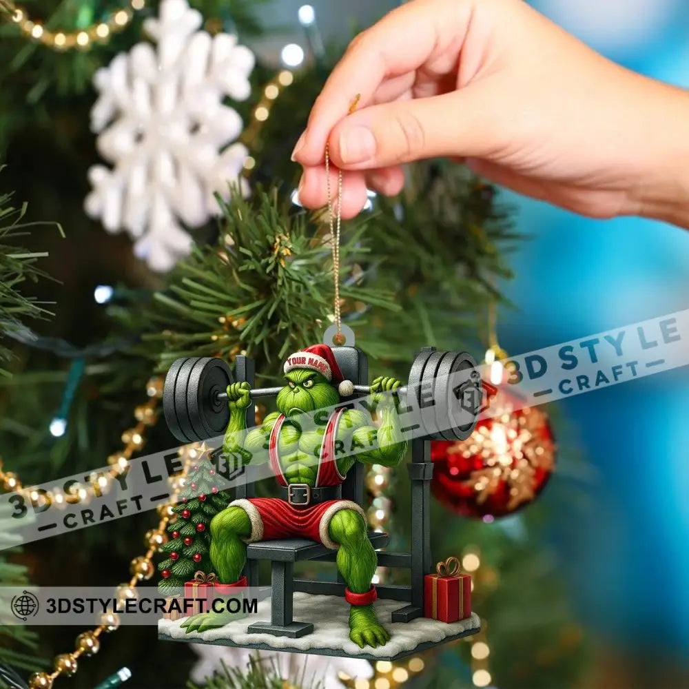 Weightlifting ELF Home Decor Christmas Ornament Personalized Ornament Ornament