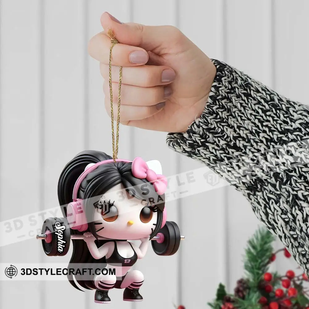Weightlifting Girl Home Decor Christmas Ornament Personalized Ornament Ornament