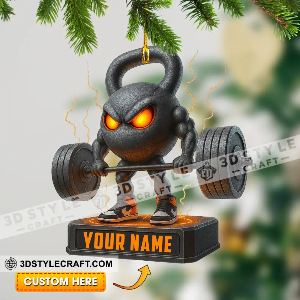 Weightlifting Home Decor Christmas Ornament Personalized Ornament 3.54’’ / 1 Ornament Ornament