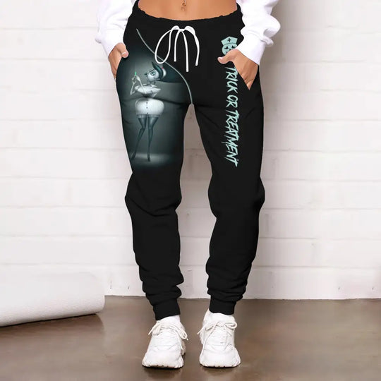 Woman Clothing, Custom Halloween Jogger, Halloween Sportwear, Jogger Pants For Halloween style option 2