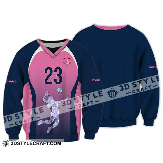 Woman Shirt, Custom Name and Number Volleyball Shirt, Volleyball Hoodie, Volleyball Team T-Shirt, Gift for Volleyball Players style option 3