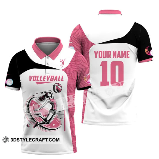 Woman Shirt, Custom Name and Number Volleyball Shirt, Volleyball Polo Long Sleeve, Volleyball Club Uniform, Volleyball Lover Gift style option 4