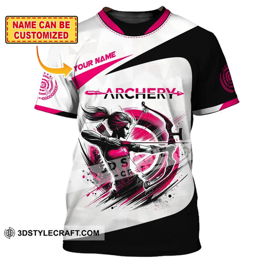 Woman Shirt, Custom Name Archer Shirt, Archery Team Uniform, Archer Gift style option 1