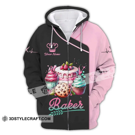 Woman Shirt, Custom Name Baker Shirt, Bakery Uniform Shirt, Bakery Chef, Baking Lovers Gift style option 3