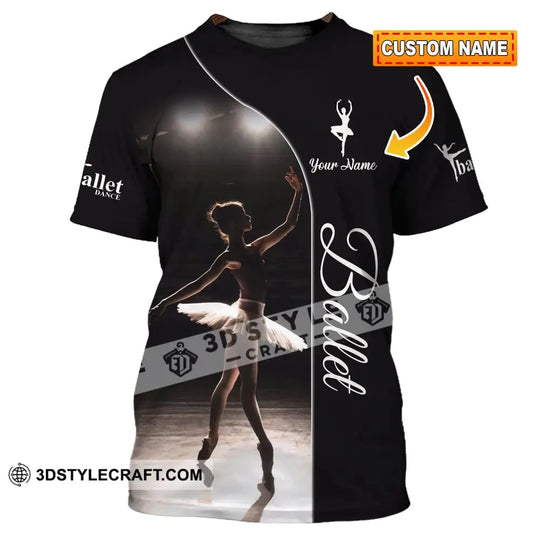 Woman Shirt, Custom Name Ballet Shirt, Ballet T-Shirt, Ballet Gift style option 1