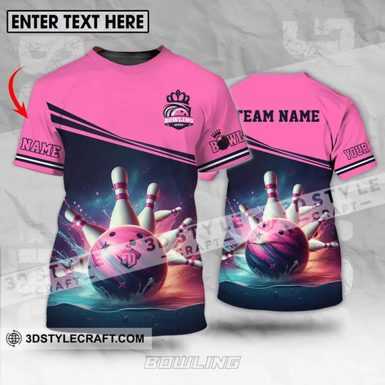 Woman Shirt - Custom Name Shirt, Bowling Shirt - Gift for Bowling Lovers style option 1