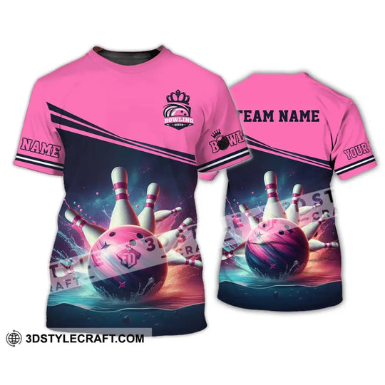 Woman Shirt - Custom Name Shirt, Bowling Shirt - Gift for Bowling Lovers style option 2