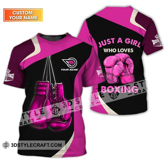 Woman Shirt - Custom Name Boxing Shirt - Boxing Lover Shirt - Boxing Girl T-shirt style option 1