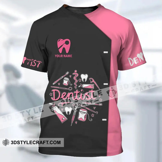 Woman Shirt - Custom Name Dentist T-Shirt - Personalized Dental Shirt - Gift For Dentists style option 2