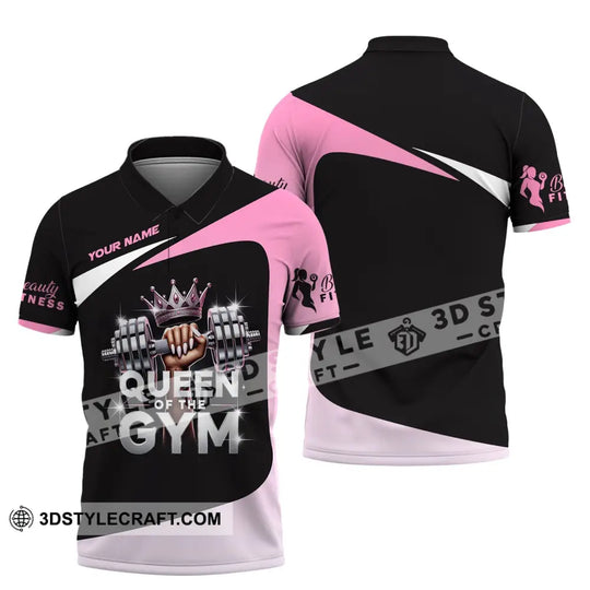 Woman Shirt, Custom Name Gym Shirt, Queen Of The Gym T-Shirt style option 4