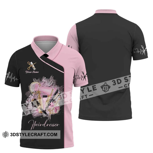 Woman Shirt, Custom Name Hairdresser Shirt, Hairstylist Apparel, T-Shirt For Barber Shop style option 4