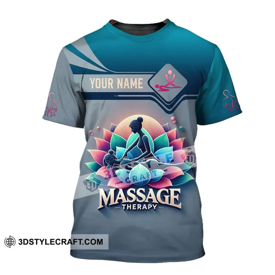 Woman Shirt, Custom Name Massage Therapist Shirt, T-Shirt for Massage Therapists, Massage Therapists Uniform style option 2
